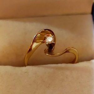 😍14k yellow gold vintage diamond 💍